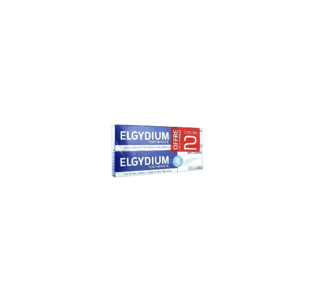 Elgydium Dentifrice Blancheur Lot De 2x75ml