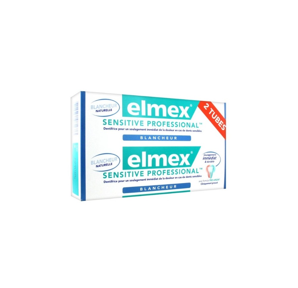 Elmex Dentifrice Sensitive Pro Blancheur 2x75ml