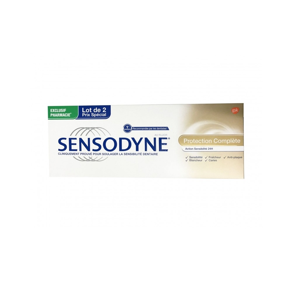 Sensodyne Dentifrice Protection Complète 2x75ml