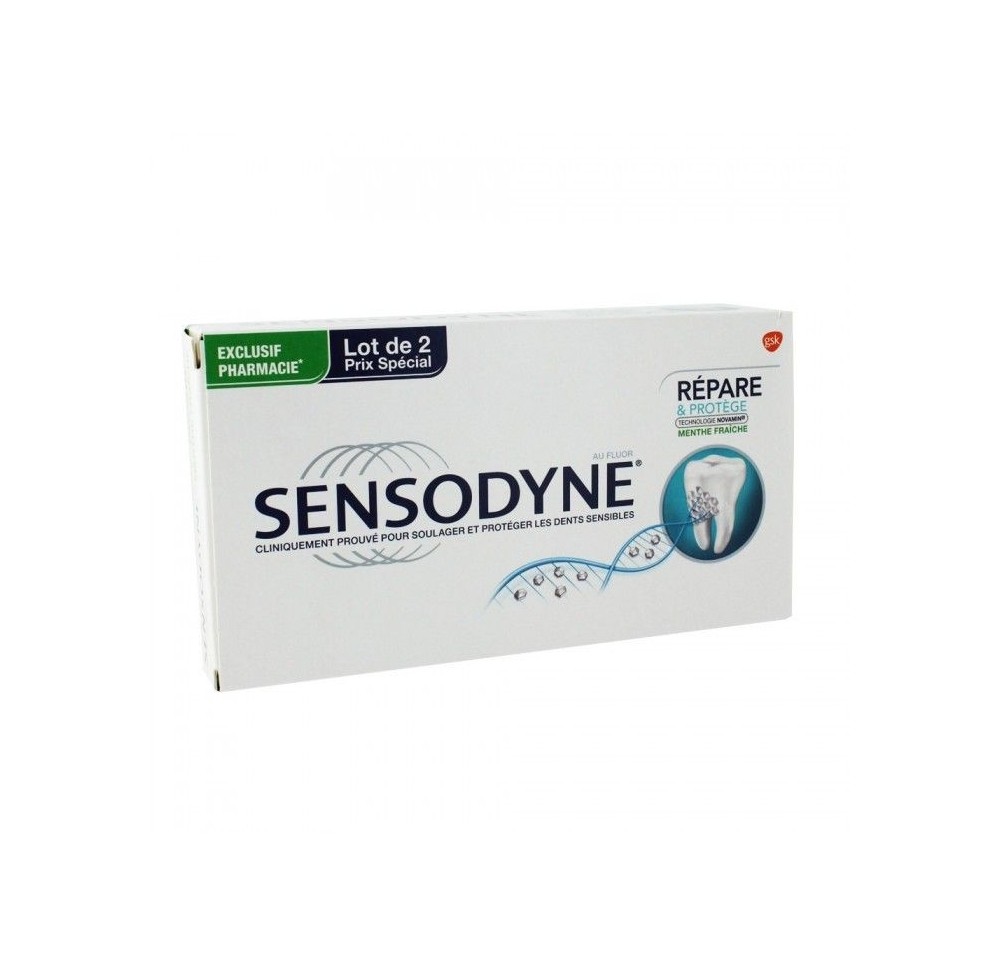 Sensodyne Dentifrice Menthe Fraîche Lot 2x75ml