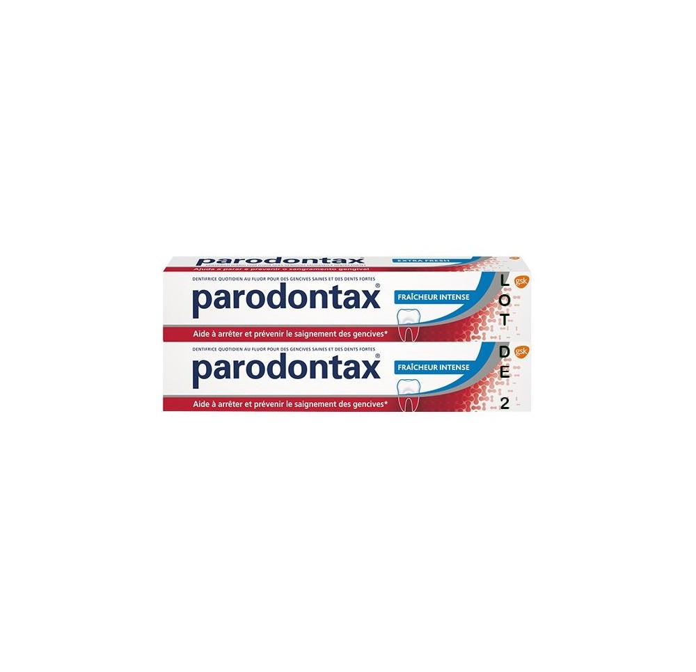 Parodontax Dentifrice Fraicheur Intense Lot 2x75ml