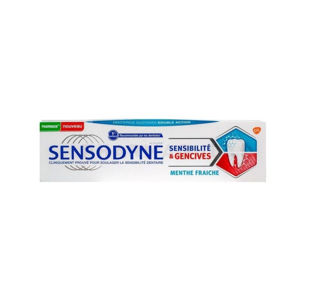 Sensodyne Dentifrice Sensibilité & Gencives Menthe Fraîche 75ml