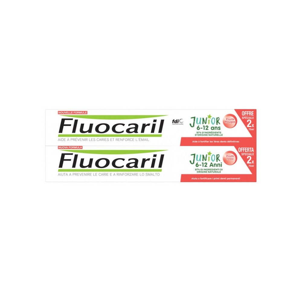 Fluocaril Lot 6/12 Ans Fruits Rouges