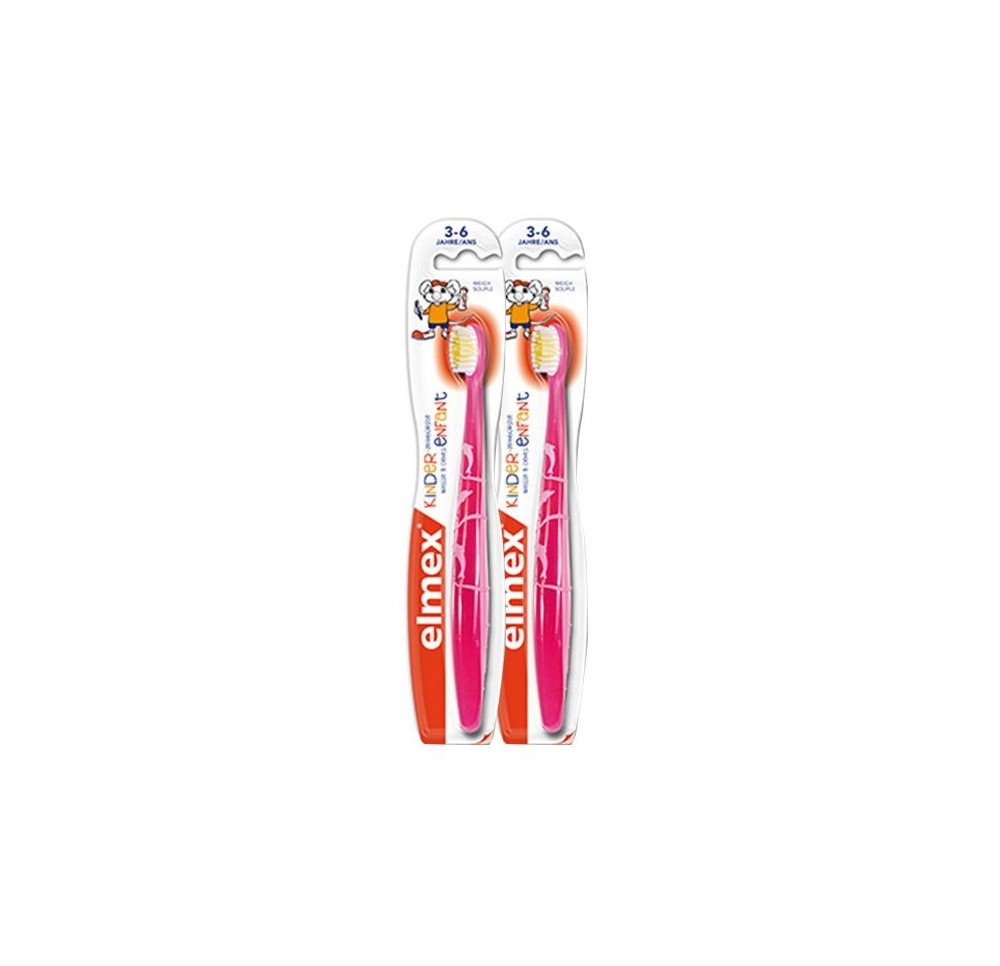 Elmex Brosse à Dents Enfant 3-6 Ans Lot De 2