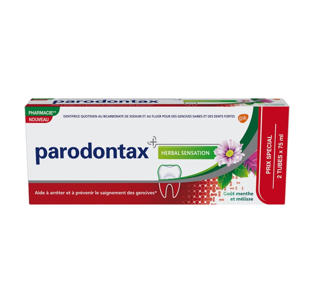 Parodontax Dentifrice Herbal Sensation 2x75ml