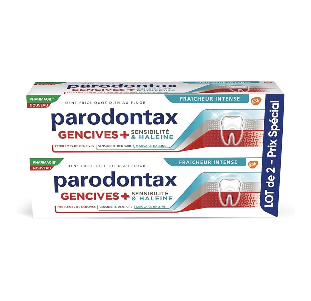 Parodontax Dentifrice Gencives Sensibles Haleine 2x75ml