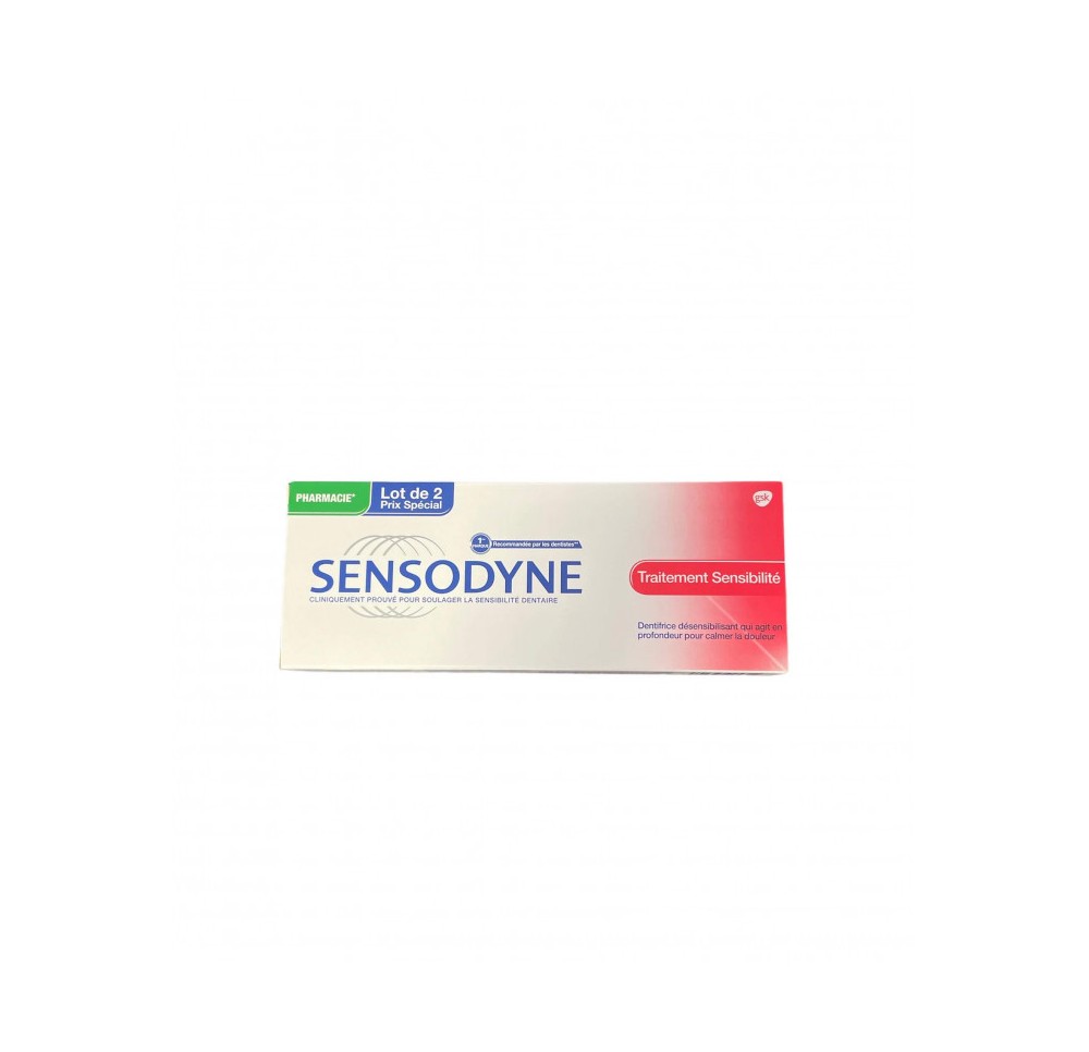 Sensodyne Dentifrice Pro Traitement Sensibilité 2x75ml