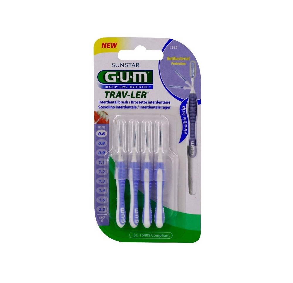 Gum Brossettes Trav-Ler 0,6mm Cylindriques x4