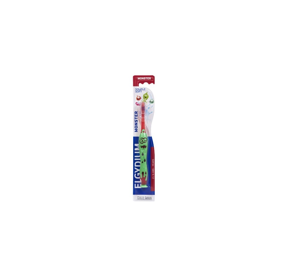 Elgydium Brosse à Dents Kids Monster 2-6 Ans