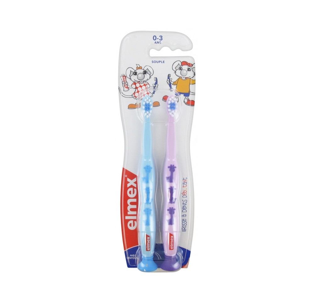 Elmex Brosse à Dents Debutant 0-3 ans x2