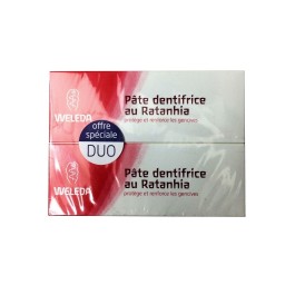 Weleda Dentifrice Pâte au Ratanhia 2x75ml