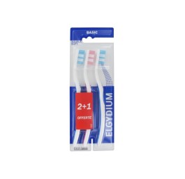 Elgydium Brosse à Dents Basic 21 Souple x3