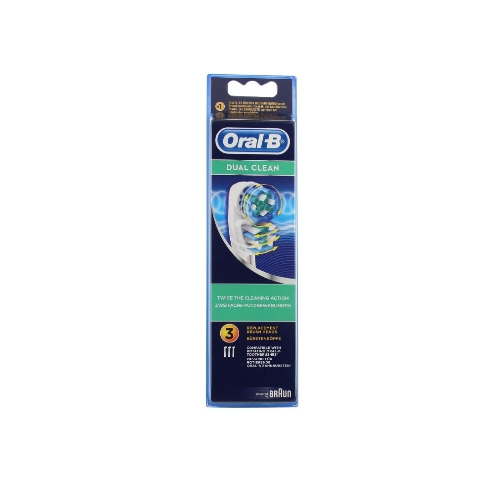 Oral B Brossettes Dual Clean Eb417 Pack x3