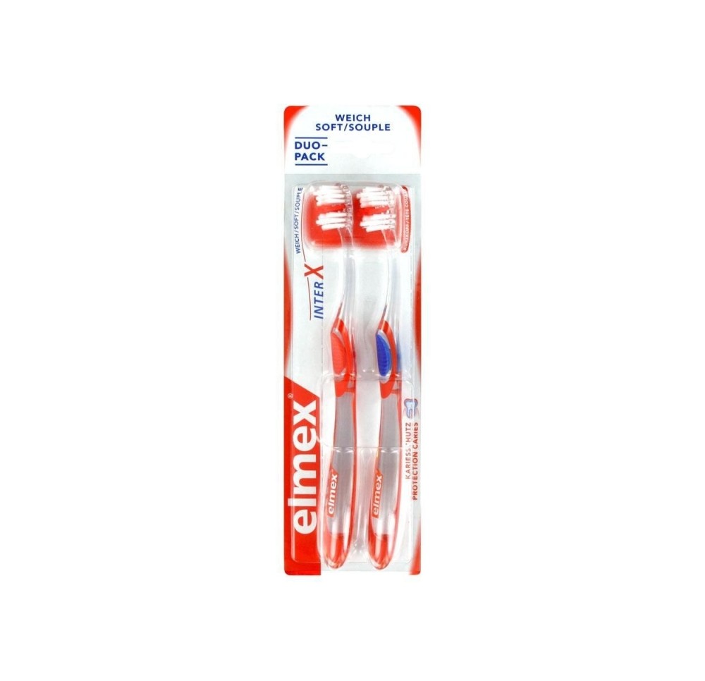 Elmex Brosse à Dents Protection Caries Inter-X Souple x2