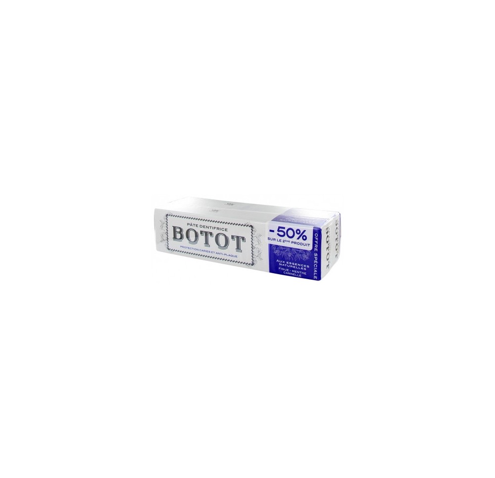 Botot Dentifrice Pâte Figue Menthe Cannelle 2x75 ml