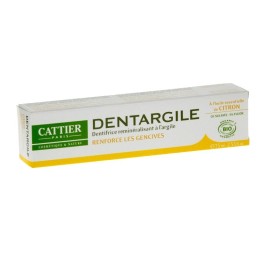 Cattier Dentifrice Dentargile Huile Essentielle Citron 75ml