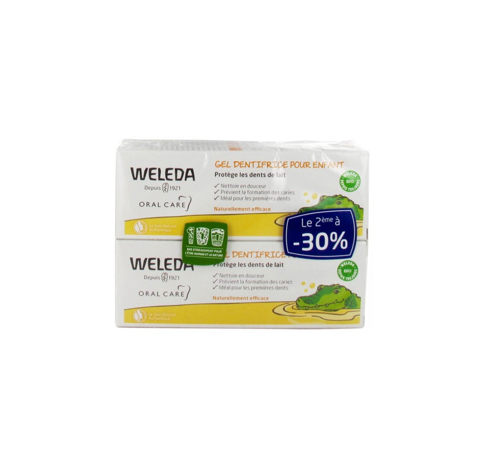 Weleda Dentifrice Gel Enfant 2x50ml