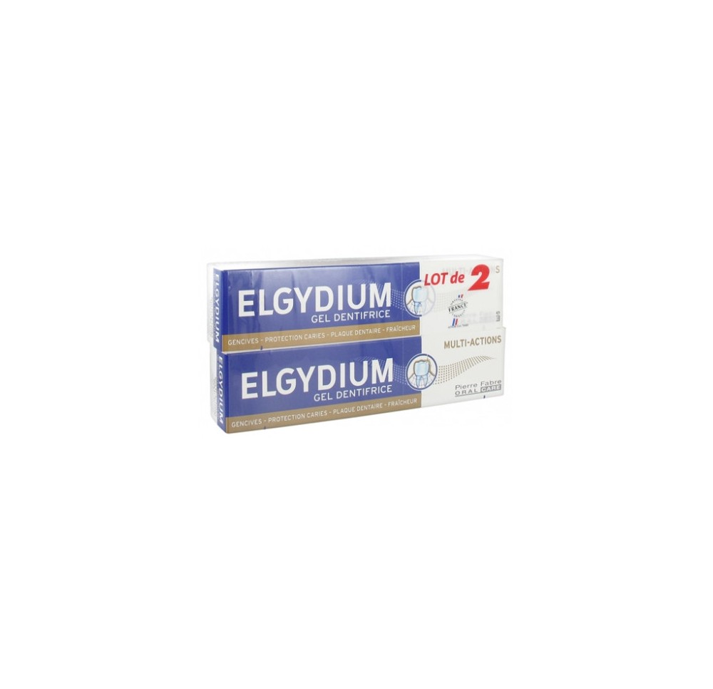 Elgydium Dentifrice Gel Multi-Actions 2x75ml