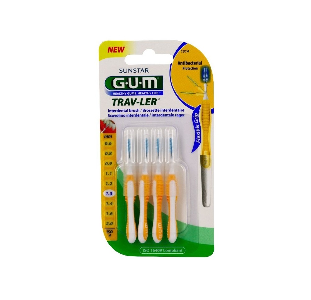 Gum Brossettes Trav-Ler 1,3mm Coniques x4