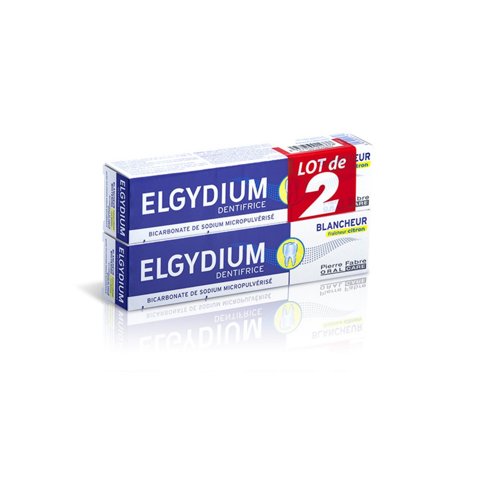 Elgydium Dentifrice Blancheur Citron 2x75ml