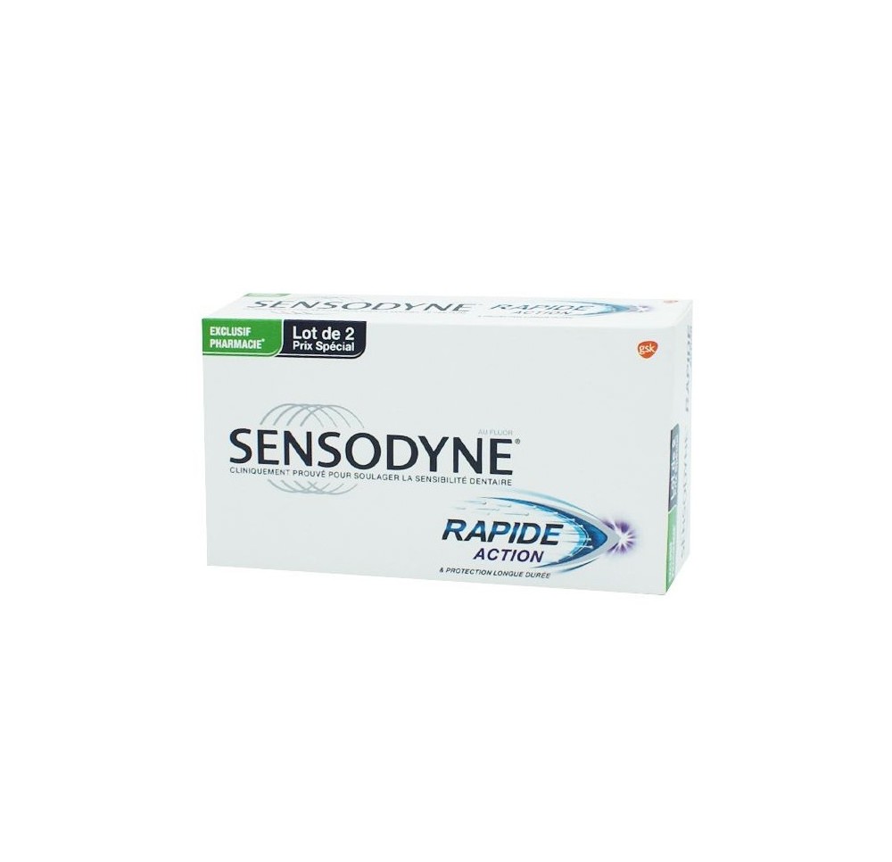 Sensodyne Dentifrice Rapide Action 2x75ml