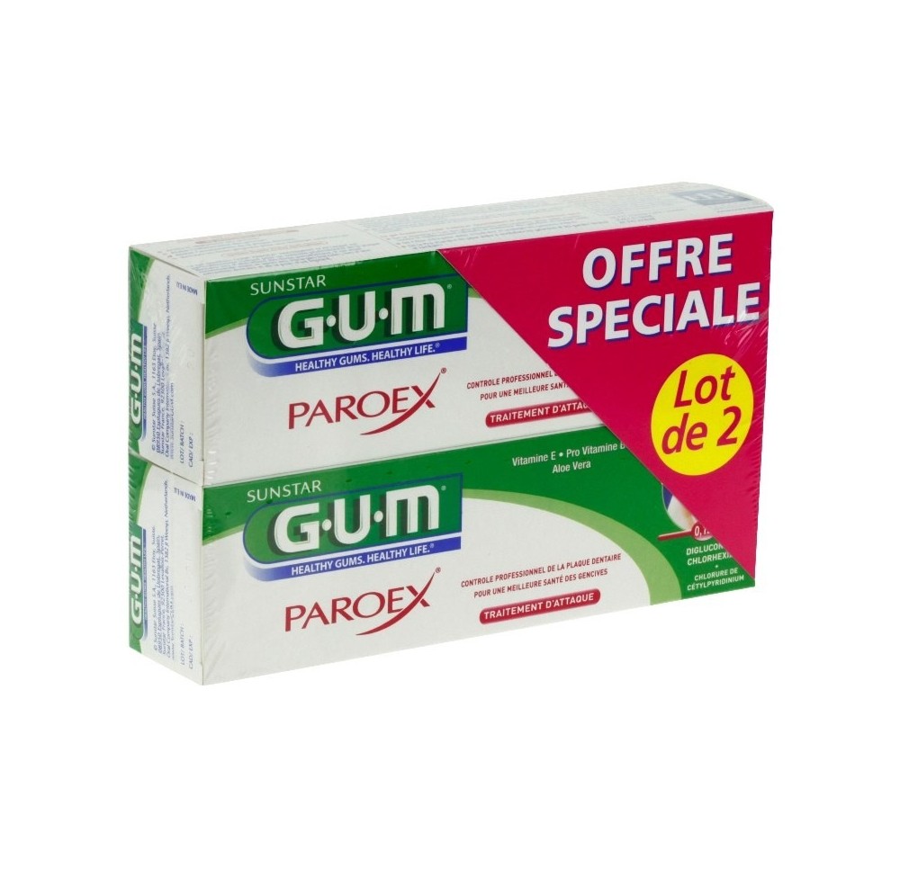 Gum Dentifrice Paroex Attaque 2x75ml