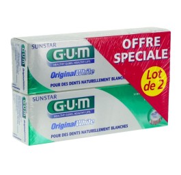 Gum Dentifrice Original White 2x75ml