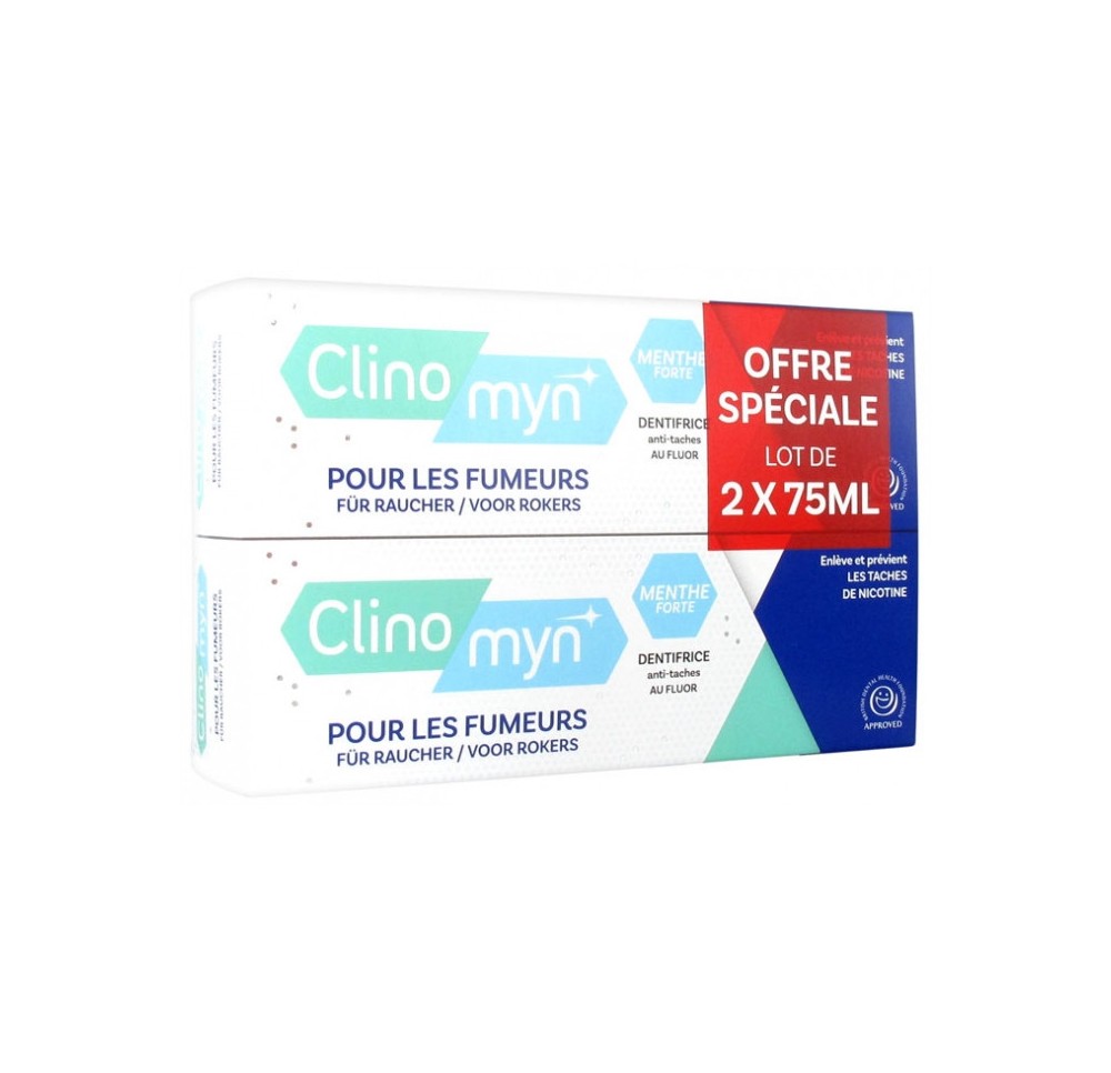 Clinomint Dentifrice Pour Les Fumeurs 2x75ml