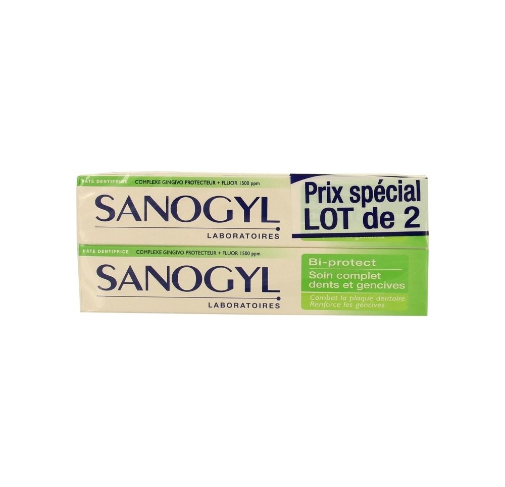 Sanogyl Dentifrice Bi-Protect Soin Complet 2x75ml