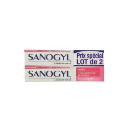 Sanogyl Dentifrice Rose Soin Gencives Sensibles 2x75ml